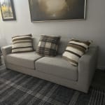 Ellison Onyx Ivory Twill Wide Track Arm Sofa