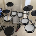 Simmons sd1200 electronic drum kit online with mesh pads blue metallic