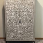 CRAFT Monterey Whitewash Wood Floral Storage Cabinet