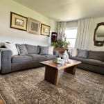 Sansur Rustic Pecan Live Edge Wood Coffee Table