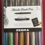 Zebra Metallic Brush Pens – Opus Art Supplies