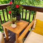 Calero Natural Teak Outdoor End Table