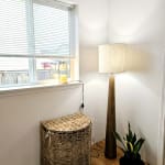 Yarra Faux Wood and Jute Tapered Floor Lamp - World Market