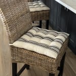 Black Villa Stripe Chair Cushion