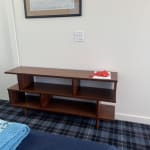 Ashlyn Walnut Brown Wood Bookshelf