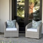 Magdalena Graywash All Weather Wicker Outdoor Swivel Chair