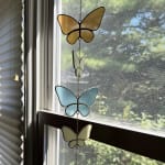 Glass Butterfly Suncatcher Hanging Decor - World Market