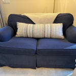 Extra Wide Ivory Broken Stripe Indoor Outdoor Lumbar Pillow