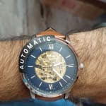 Montre Neutra automatique en cuir brun clair ME3160 Watch Station
