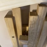 Natural Pine Wood Hidden Hook Wall Rack