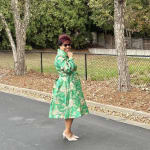 Kelcia Fit-and-Flare Jacquard Dress with Balloon Sleeves and Statement  Collar | ASHRO