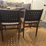 Giovana Gray Faux Suede Strap Dining Seat Collection - World Market