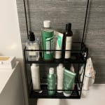 Umbra Cubiko Two Shelf Shower Caddy, Black, Size: 12.25 x 4.25 x 24