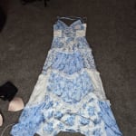 chinese dress ladies Adernlia Floral Maxi Dress, Women Floral Flowy Maxi Dress, Spaghetti Straps  V Neck Patchwork Flowy Boho Sundress (US, Alpha, Small, Regular, Regular,  Blue) at Amazon Women's Clothing store