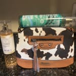 Zippered Cow Print Cross Body