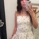Floral Strapless Tiered Fit & Flare Dress