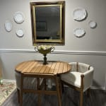 Monterey Bay Wood and Rope Nesting 3 Piece Outdoor Dining Set