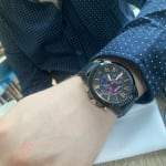 Grant Chronograph Black Leather Watch FS4812IE Fossil