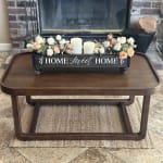 Brinley Deep Walnut Curved Tray Top Coffee Table