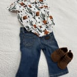 Little Boy's Stitched Pocket Western Jean in Bunkhouse