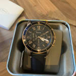 Grant Sport Chronograph Blue Leather 