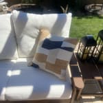 Multicolor Abstract Patchwork Indoor Outdoor Throw Pillow