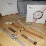 Hybrid Smartwatch Carlie Blush Leather Interchangeable Bezel Box