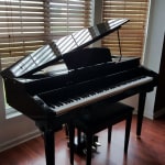 Williams symphony grand digital store piano with bench ebony polish