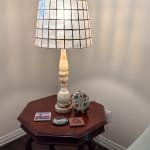 Gold Capiz Tapered Table Lamp Shade