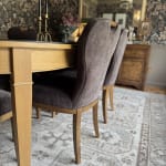Ella Mink Chenille Upholstered Dining Chair Set of 2