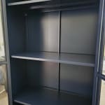 Novogratz Channing Tall 2 Door Storage Cabinet-Mesh Metal Locker, Navy