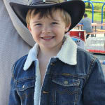 Boy's Longhorn Buckle Emboss Belt in Black