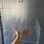 4-Section Acrylic Slanted Pen Organizer Clear, 1-3/4 x 3-3/8 x 6 H | The Container Store