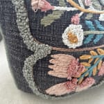 Navy Multicolor Embroidered Butterfly Shaped Pillow