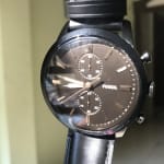 Townsman 44mm Chronograph Black Leather Watch FS5585 Fossil