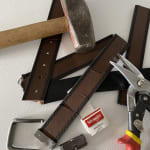 Men's Burnished Edge Reversible Belt in Brown