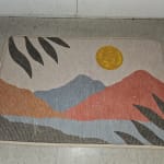 Multicolor Scenic Mountain Memory Foam Bath Mat