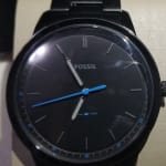 The Minimalist Slim Three Hand Black Stainless Steel Watch FS5308 Fossil