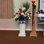 Heartfelt Sympathies™ Red, White and Blue Standing Basket