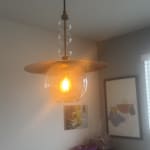 Clear Blown Glass Bauble and Gold Metal Pendant Lamp - World Market