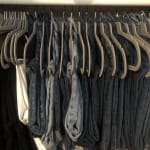 Non-Slip Velvet Suit Hanger Slate Pkg/40, 17-1/2 x 1/4 x 9-1/4 H | The Container Store