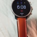 Smartwatch fossil explorist hr tan sales leather ftw4016