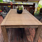 Corsica Light Brown Slatted Eucalyptus Outdoor Dining Table