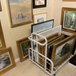 Dryden Art Canvas Storage Rack and Frame Keeper- 33 x 25.5 x 30.5 -  White 