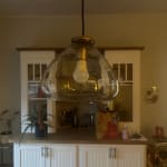 Clear Blown Glass Teardrop and Gold Metal Pendant Lamp - World Market