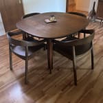 Dansen Umber Brown Wood Low Back Dining Armchair