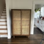 Gustav Tall Vintage Acorn and Cane Bookshelf