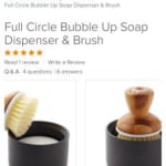 Full Circle Bubble Up Ceramic Soap Dispenser & Dish Brush Set - Cutler's
