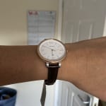 Monroe Three-Hand Date Brown Leather 