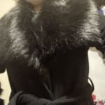 Sadie faux fur trim wrap coat black clearance
